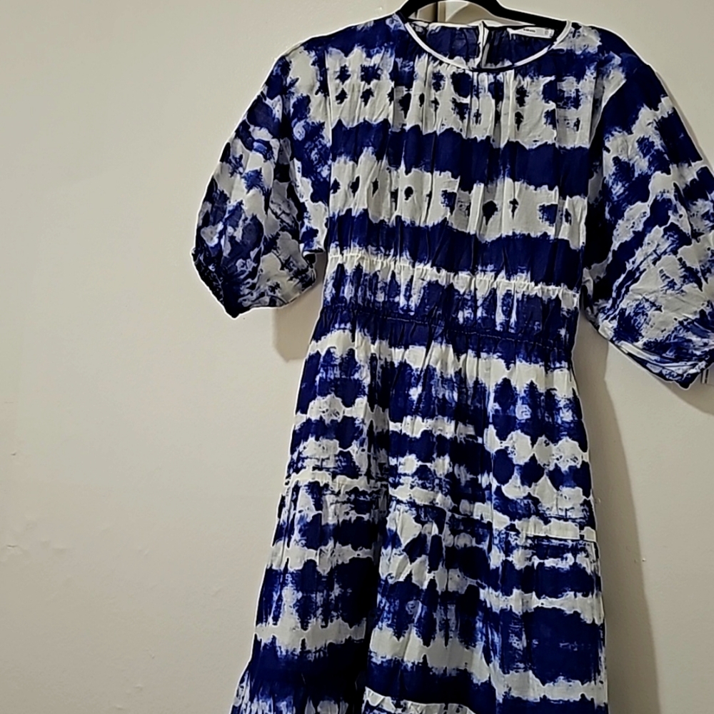 MNG Mango Cotton Tie Dye Maxi Dress